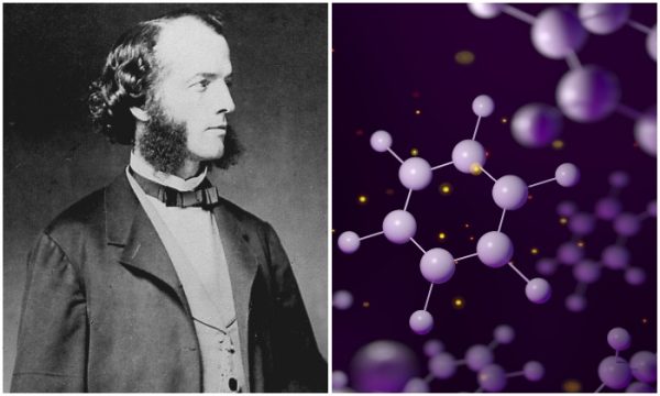 Friedrich August Kekulé and molecular structure of benzene