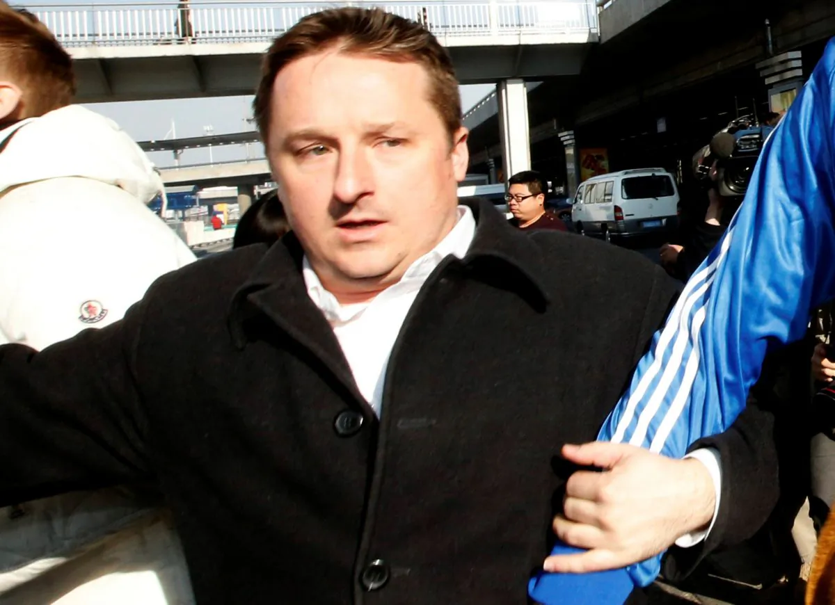 Canadian businessman Michael Spavor arrives after a trip to North Korea at Beijing Capital International Airport, in Beijing on Jan. 13, 2014. (Kim Kyung-Hoon/Reuters)