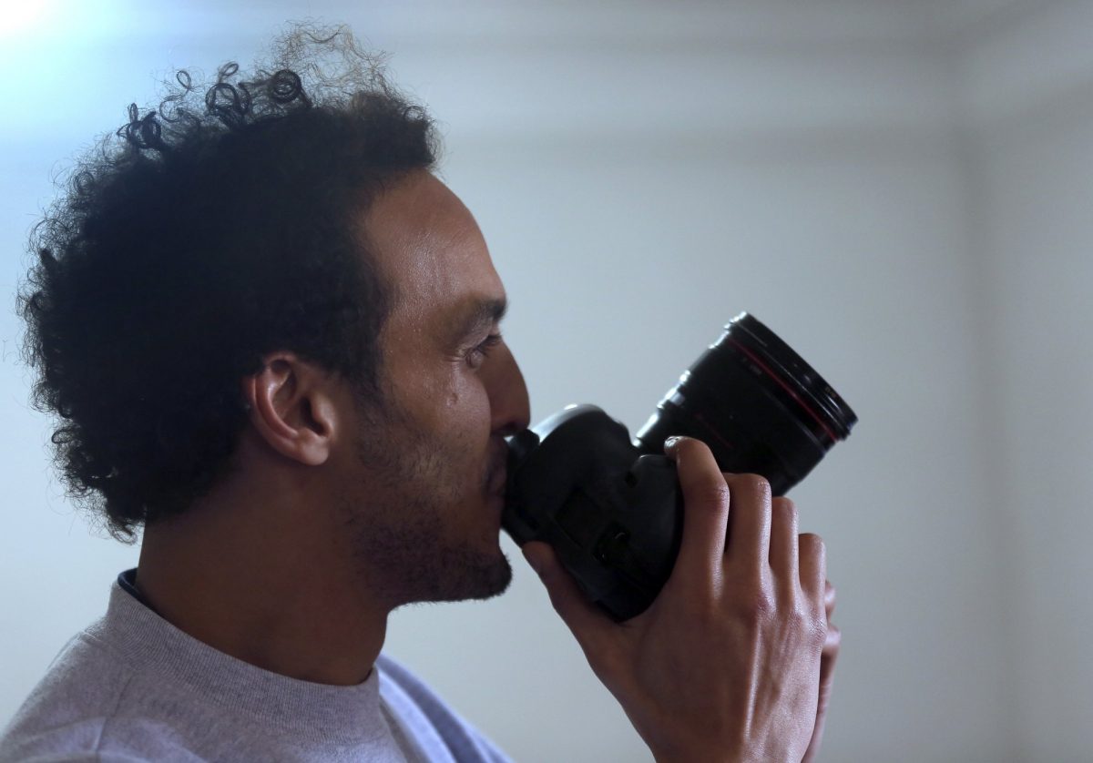 Egypt Photojournalist Mahmoud Abu Zaid with camera
