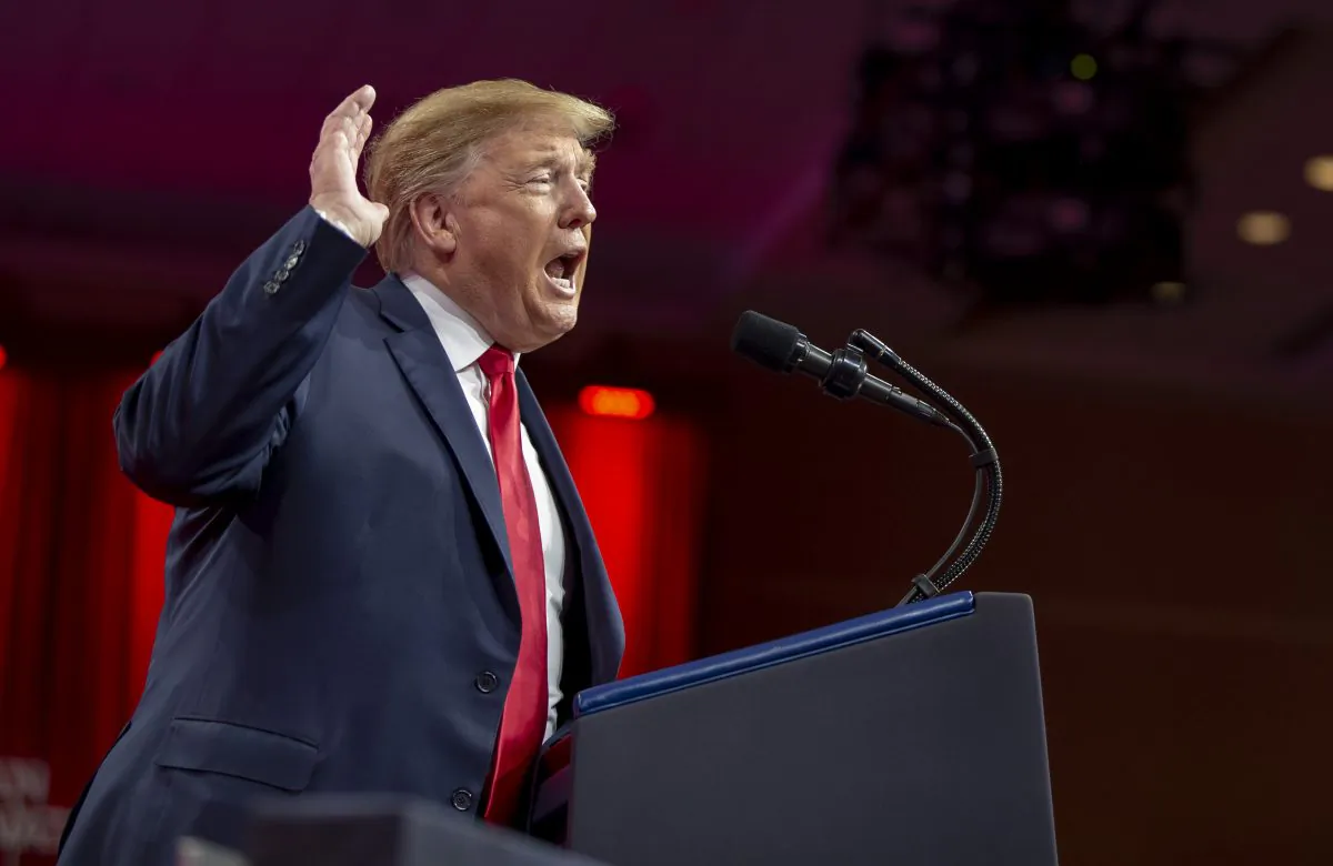 President Donald Trump speaks during CPAC 2019 on March 02, 2019 in National Harbor, Maryland. (Tasos Katopodis/Getty Images)