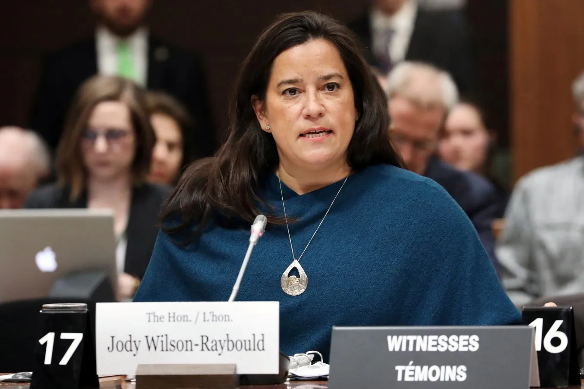 Ex-Canadian justice minister Jody Wilson-Raybould testifies before the House of Commons justice committee on Parliament Hill in Ottawa, Canada on Feb. 27, 2019. (Reuters/Chris Wattie)