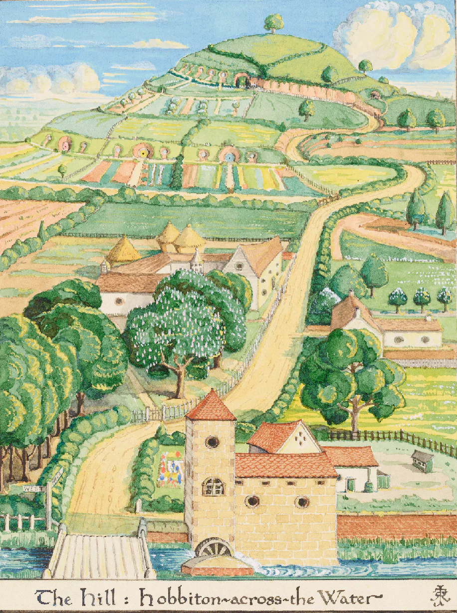 Hobbiton-across-the-Water, part of Middle-earth. (The Tolkien Estate Limited 1937)