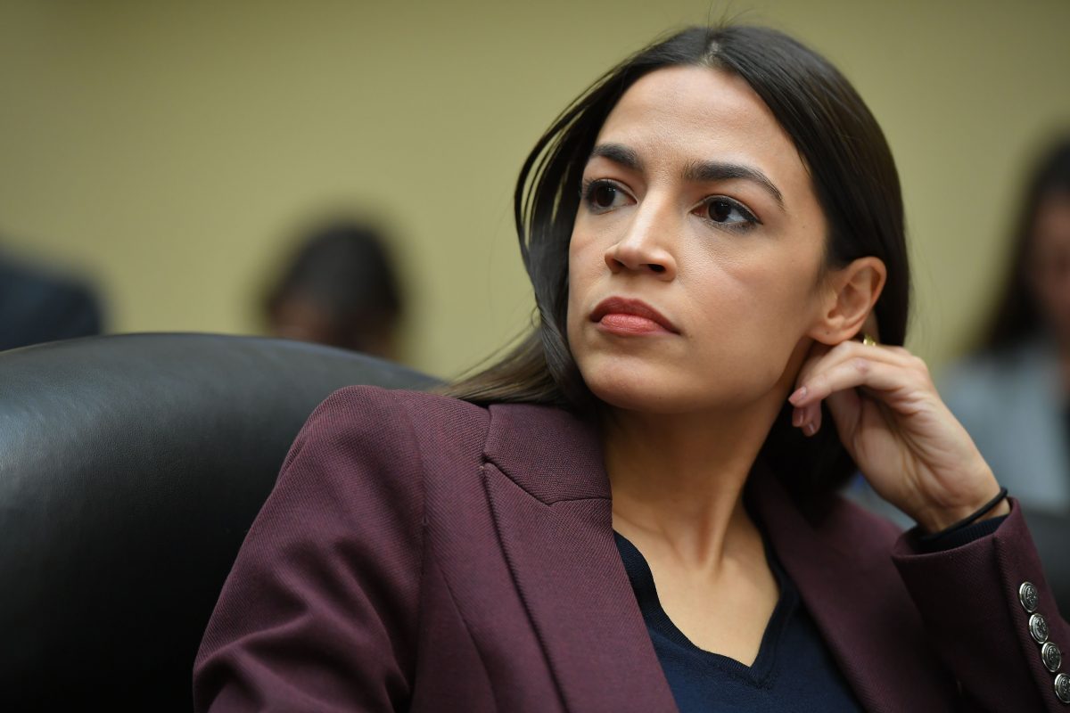 Rep. Alexandria Ocasio-Cortez in the Rayburn House Office Building on Capitol Hill