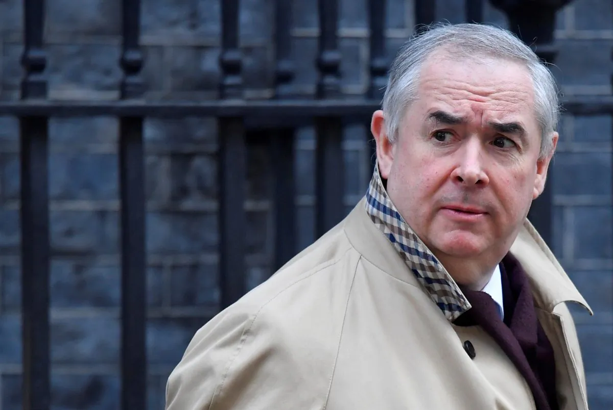 Britain's Attorney General Geoffrey Cox outside of Downing Street in London, Britain, Feb. 26, 2019. (Toby Melville/Reuters)