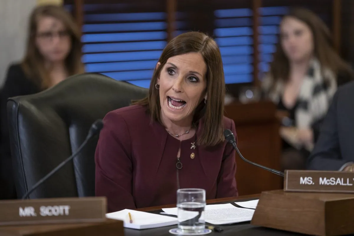 U.S. Senator Martha McSally (R-Ariz.) speaks at a hearing on prevention and response to sexual assault in the military, in Washington, on March 6, 2019. (J. Scott Applewhite/AP Photo)