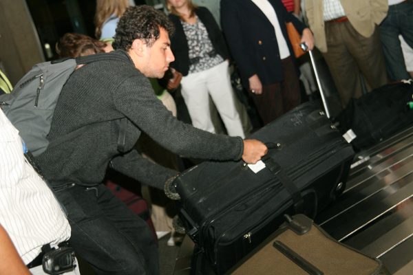 Abdo getting his bag