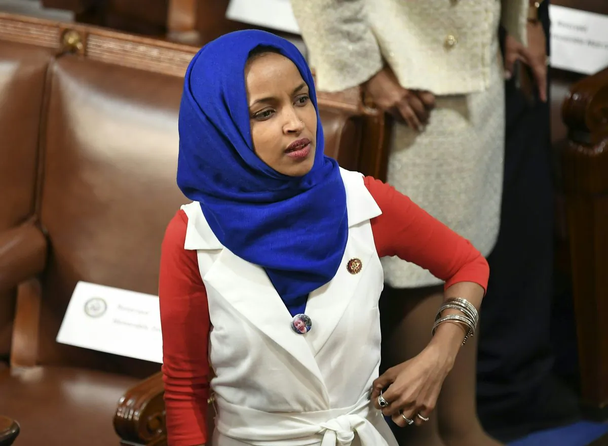Representative for Minnesota Ilhan Omar  is seen in the audience ahead of US President Donald Trump's State of the Union address at the US Capitol in Washington, DC, on February 5, 2019. (Mandel Ngan/AFP/Getty Images)