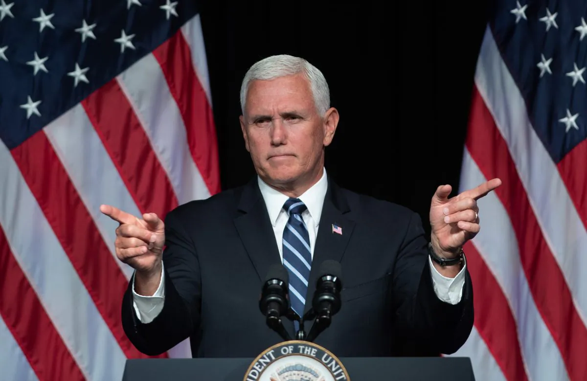 Vice President Mike Pence at the Pentagon in Washington, on Aug. 9, 2018. (Saul Loeb/AFP/Getty Images)
