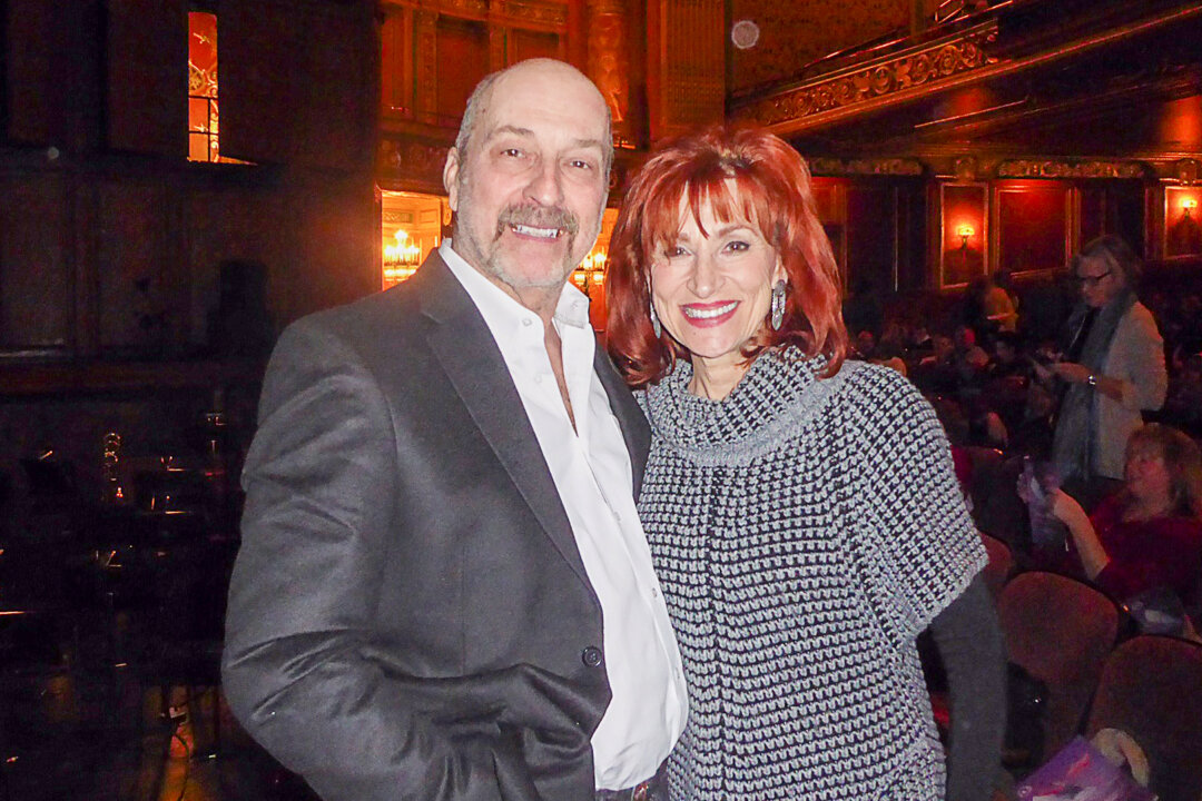 Michael Kopko and Sandra Ciotti after seeing Shen Yun Performing Arts on March 6. The couple loved the performance's spirituality. (Frank Liang/The Epoch Times)