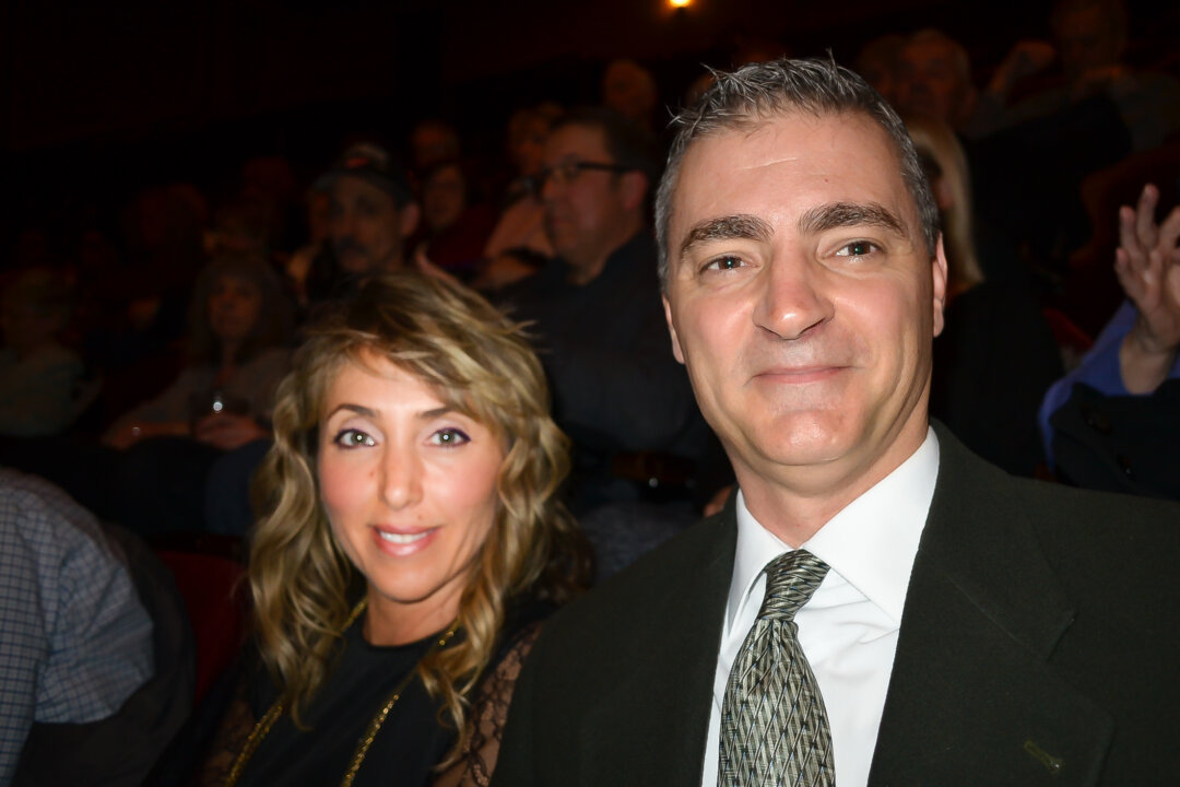 Linda Yono and JT Kirkpatrick at the Detroit Opera House after seeing Shen Yun Performing Arts on March 7, 2019. (Michael Huang/The Epoch Times)