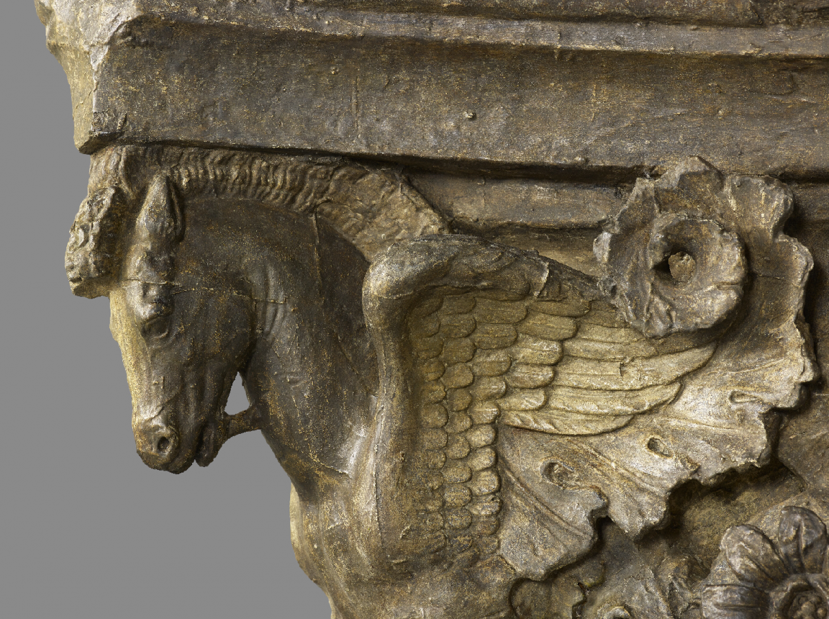 Architectural plaster cast Pegasus detail