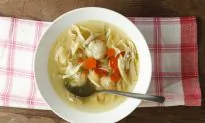 Great Aunt Lois’s Chicken Matzoh Ball Soup