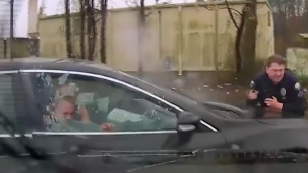 Police officer ram into suv