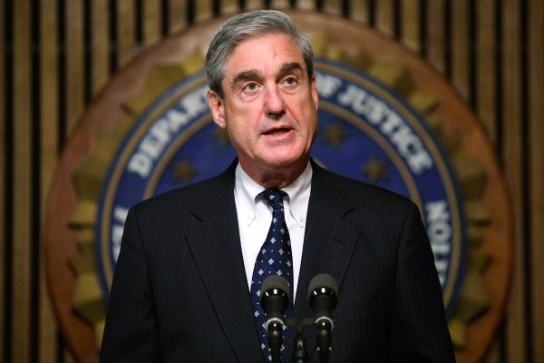 FBI Director Robert Mueller Speaks at a press conference