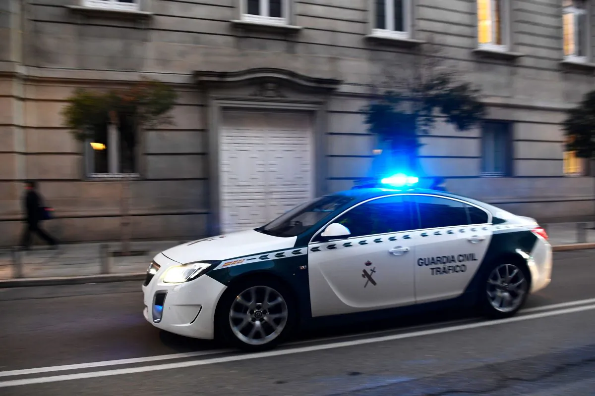 A Guardia Civil car arrives at the Supreme Court in Madrid on February 12, 2019.  (GABRIEL BOUYS/AFP/Getty Images)