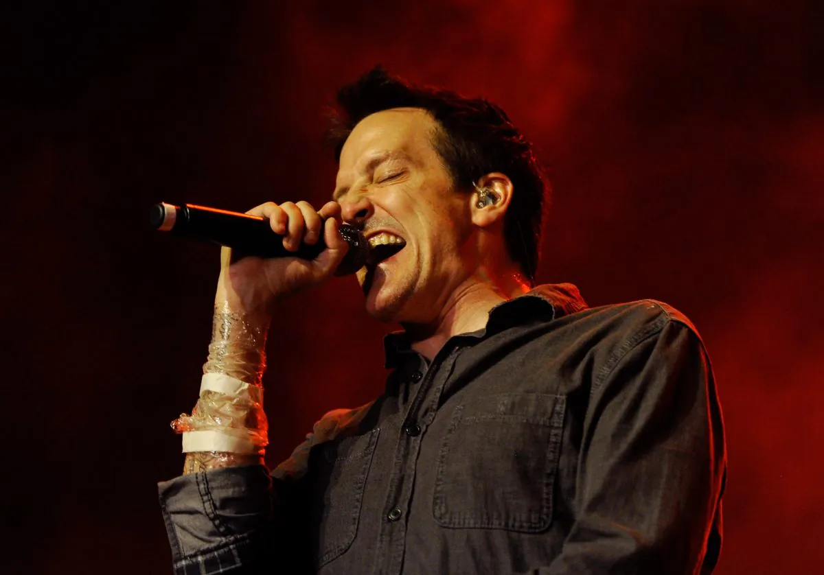 Filter singer Richard Patrick performs at The Joint inside the Hard Rock Hotel & Casino as the band tours in support of the album, "The Trouble with Angels" in Las Vegas, Nevada on Sept. 29, 2011. (Ethan Miller/Getty Images)