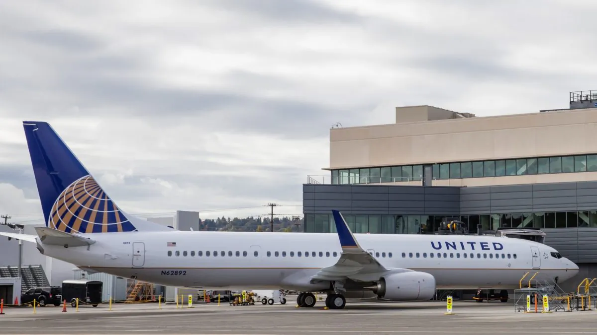 A United Airlines Boeing 737 is parked outside the new Boeing 737 Delivery Center in Seattle, Wash., on Oct. 19, 2015. (Stephen Brashear/Getty Images)
