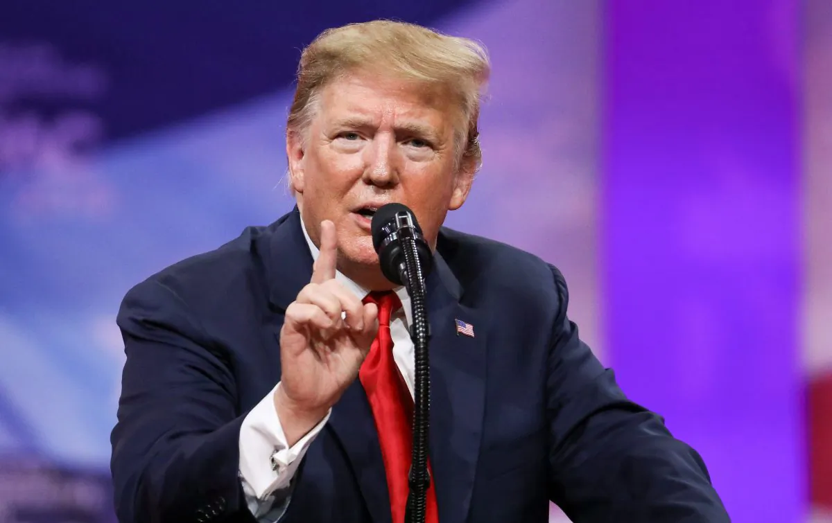 President Donald Trump speaks at the CPAC convention in National Harbor, Md., on March 2, 2019. (Samira Bouaou/The Epoch Times)
