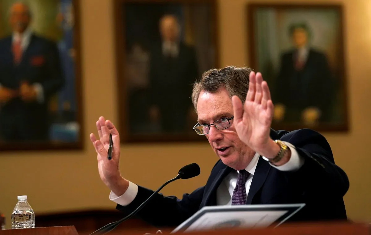 U.S. Trade Representative Robert Lighthizer testifies before House Ways and Means Committee hearing on "U.S.-China Trade” on Capitol Hill in Washington D.C. on Feb. 27, 2019. (Kevin Lamarque/Reuters)