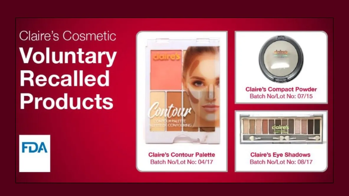 The Food and Drug Administration has issued a consumer advisory against the use of certain Claire's makeup products over concerns they may contain cancer-causing asbestos. (FDA)