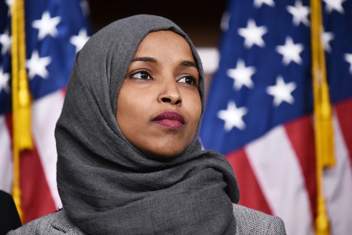 Representative-elect Ilhan Omar, (D-Minn.), attends a press conference in the House Visitors Center at the Capitol in Washington on Nov. 30, 2018. MANDEL NGAN/AFP/Getty Images