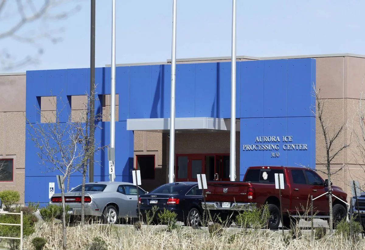 GEO Group's immigrant detention facility in Aurora, Colo. On April 15, 2017. (AP Photo/David Zalubowski)