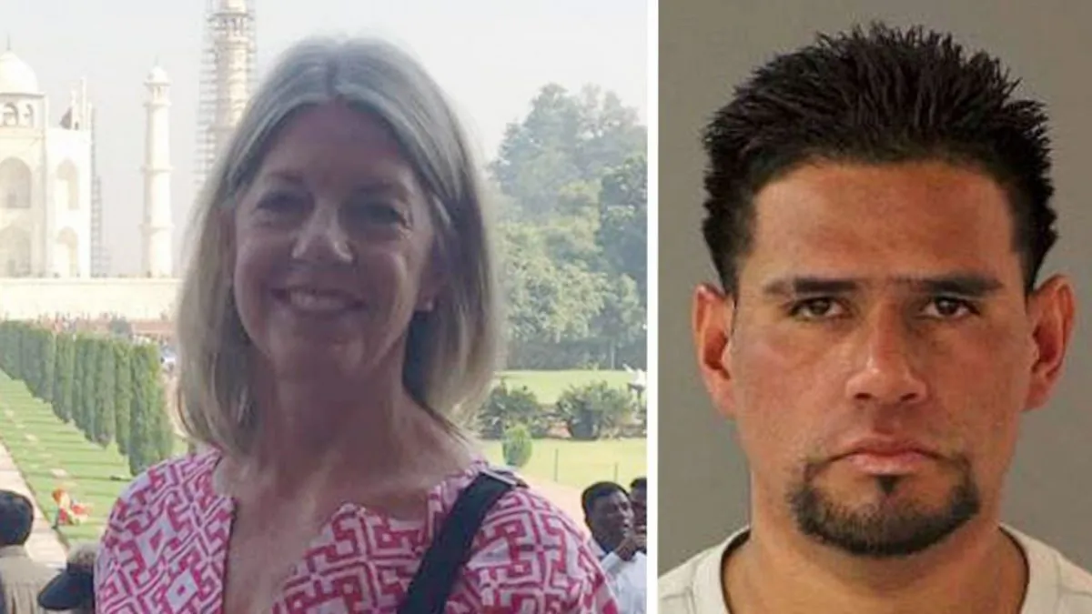 Carlos Eduardo Arevalo Carranza (R) was arrested in connection with the murder of Bambi Larson in San Jose, Cali., on March 11, 2019. (Facebook/ San Jose Police Department)