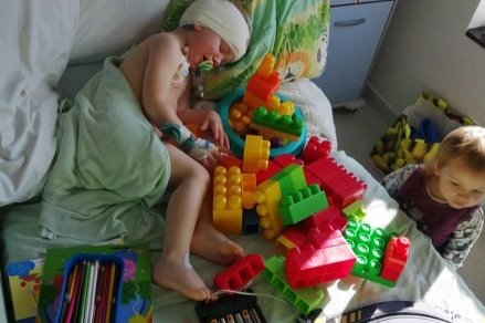 Sick Jack on bed