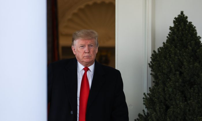 President Donald Trump makes an announcement in the White House Rose Garden in Washington on Jan. 25, 2019.  (Charlotte Cuthbertson/The Epoch Times)