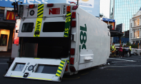 Ambulance Slammed by Taxi While En Route to Hospital, Flatbed Truck Finishes Journey