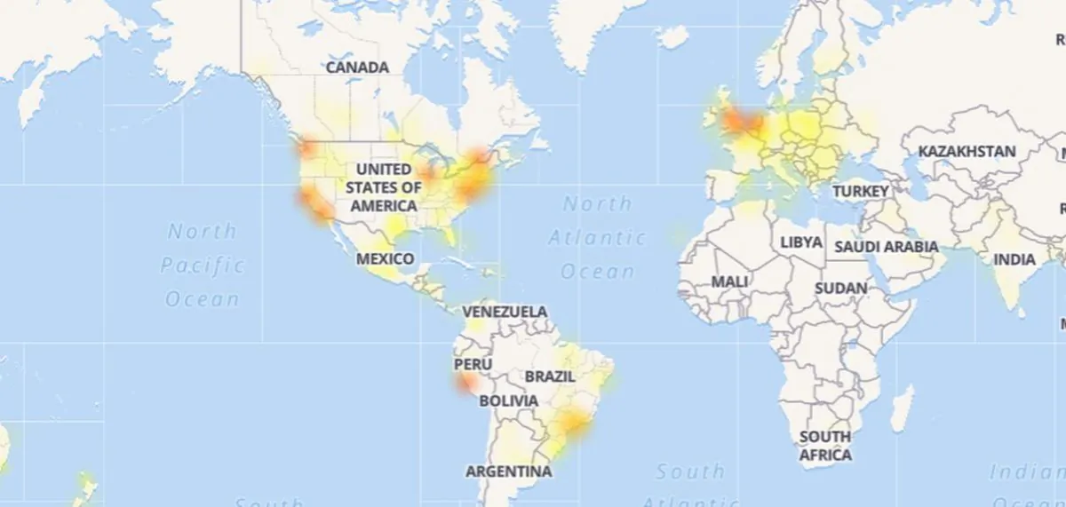 A number of Facebook, Instagram, and WhatsApp users have said the websites are down. (Downdetector)