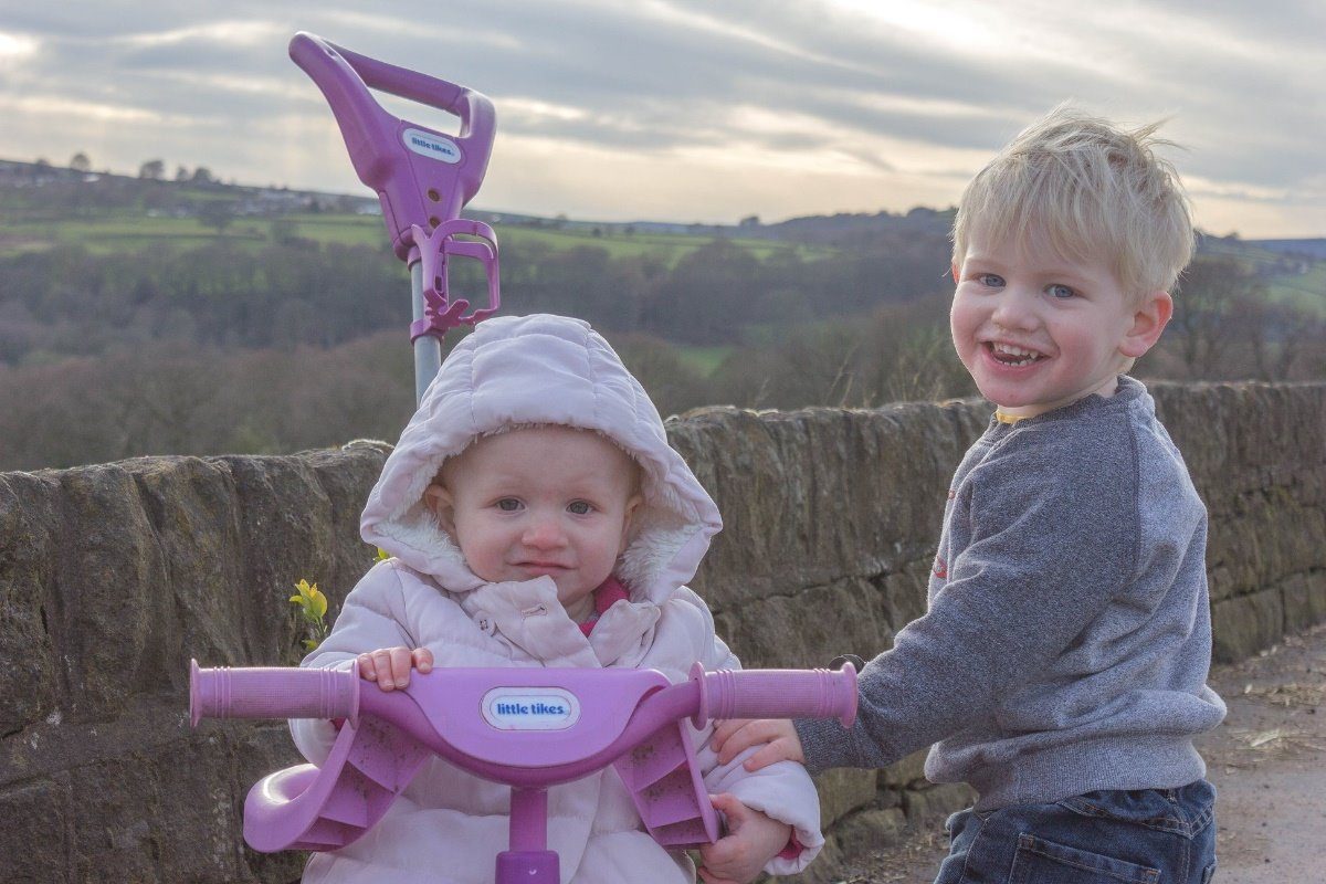 little jack with his sister