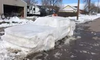 Snow Car Inspired by Ford Mustang Gets a Parking Ticket