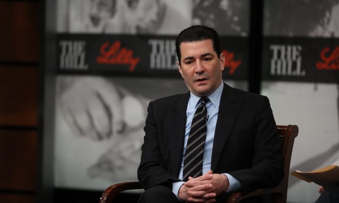Former FDA Commissioner Dr. Scott Gottlieb speaks about teen vaping during a discussion in Washington, on March 6, 2019. (Mark Wilson/Getty Images)