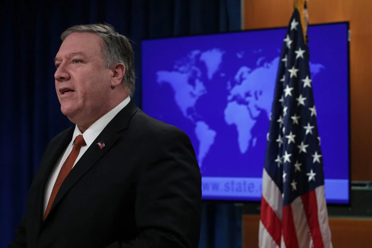 U.S. Secretary of State Mike Pompeo speaks on the release of the 2018 Country Reports on Human Rights Practices in the press briefing room of the State Department in Washington on March 13, 2019.  (Alex Wong/Getty Images)