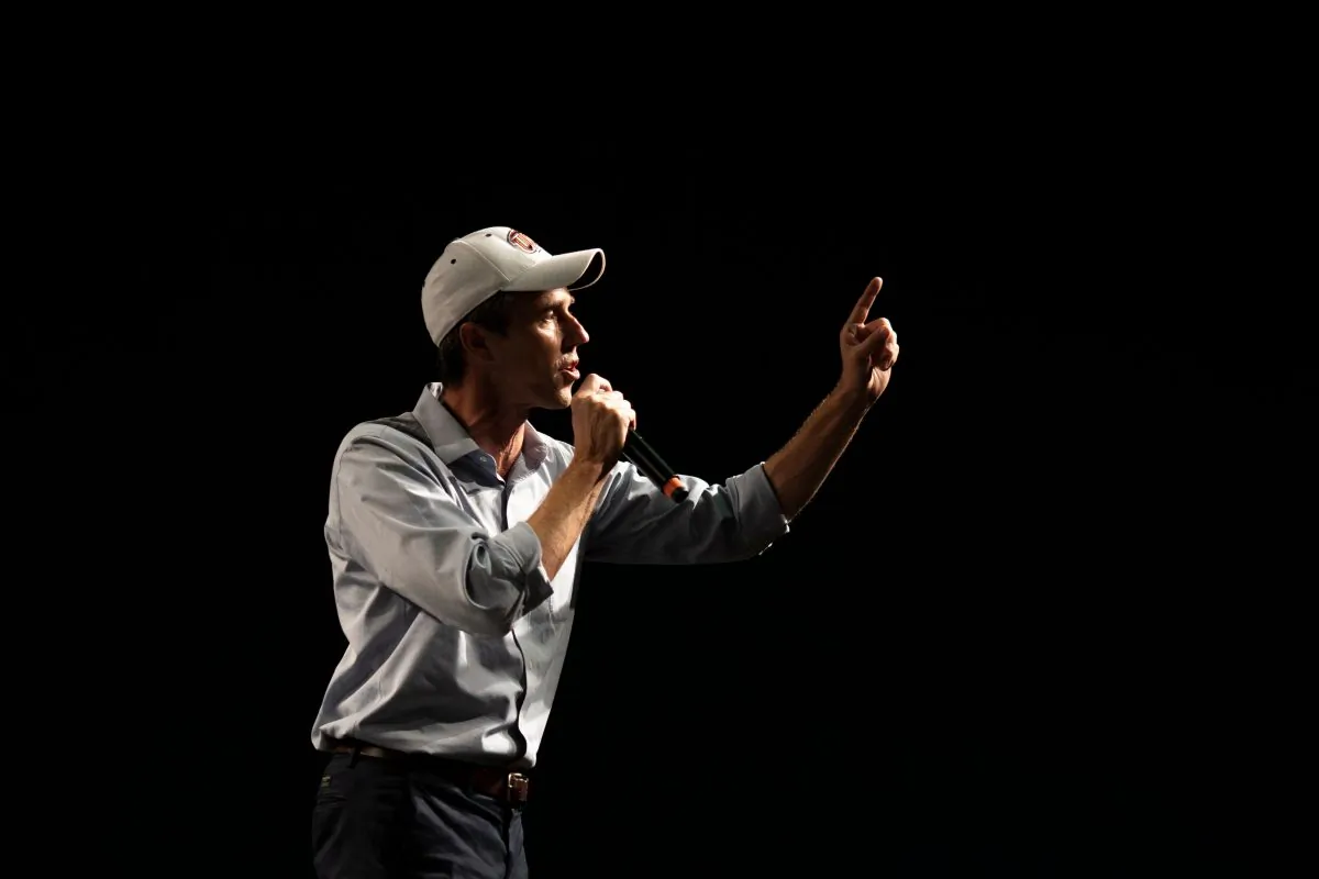 Texas representative and senatorial Democratic Party candidate Beto O'Rourke delivers a speech at the University of Texas, in El Paso, Texas, on Nov. 5, 2018. (Paul Ratje/AFP/Getty Images)