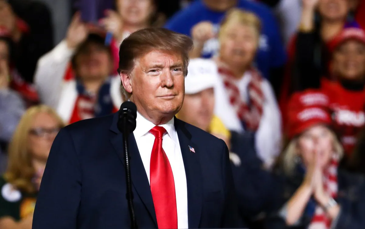 President Donald Trump at a Make America Great Again rally in El Paso, Texas, on Feb. 11, 2019. (Charlotte Cuthbertson/The Epoch Times)