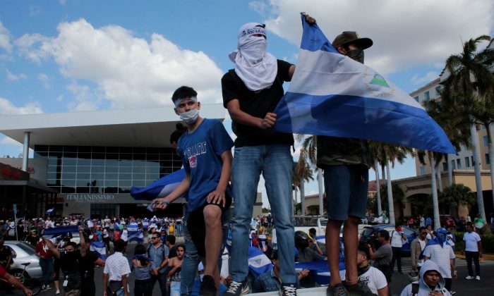 Demonstrators participate in a protest against the government of Nicaragua's President Daniel Ortega in Managua, Nicaragua, on March 16, 2019. (Reuters/Oswaldo Rivas)
