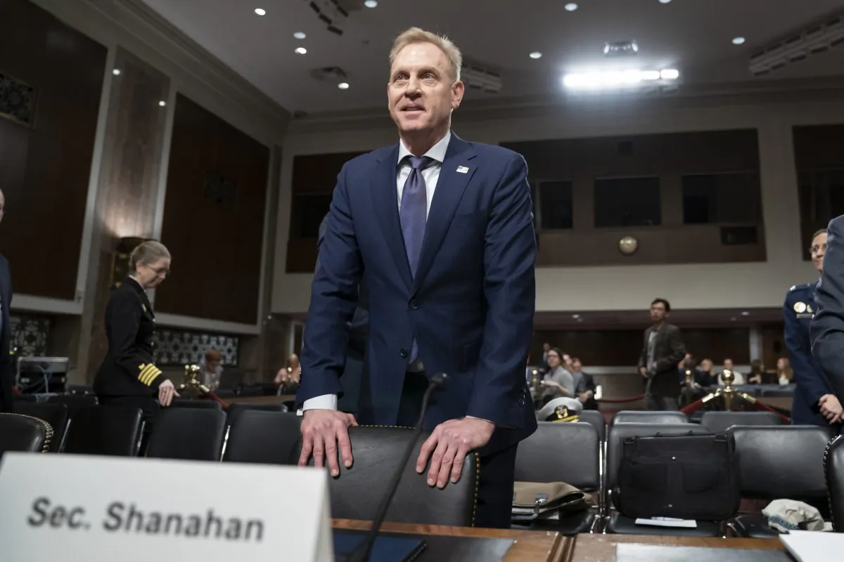 Acting Defense Secretary Patrick Shanahan goes before the Senate Armed Services Committee to discuss the Department of Defense budget, on Capitol Hill in Washington, DC on March 14, 2019.  (J. Scott Applewhite/AP)