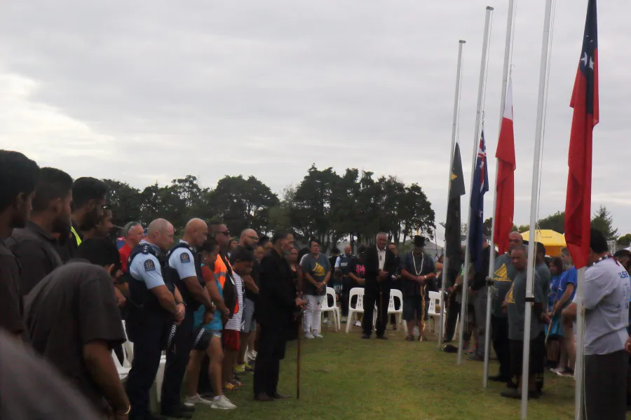 "ASB Polyfest” staff, organizers, and community leaders come together to reflect on the Christchurch mosque attacks, in Auckland, New Zealand, on March 16, 2019. (Lorraine Ferrier/The Epoch Times)