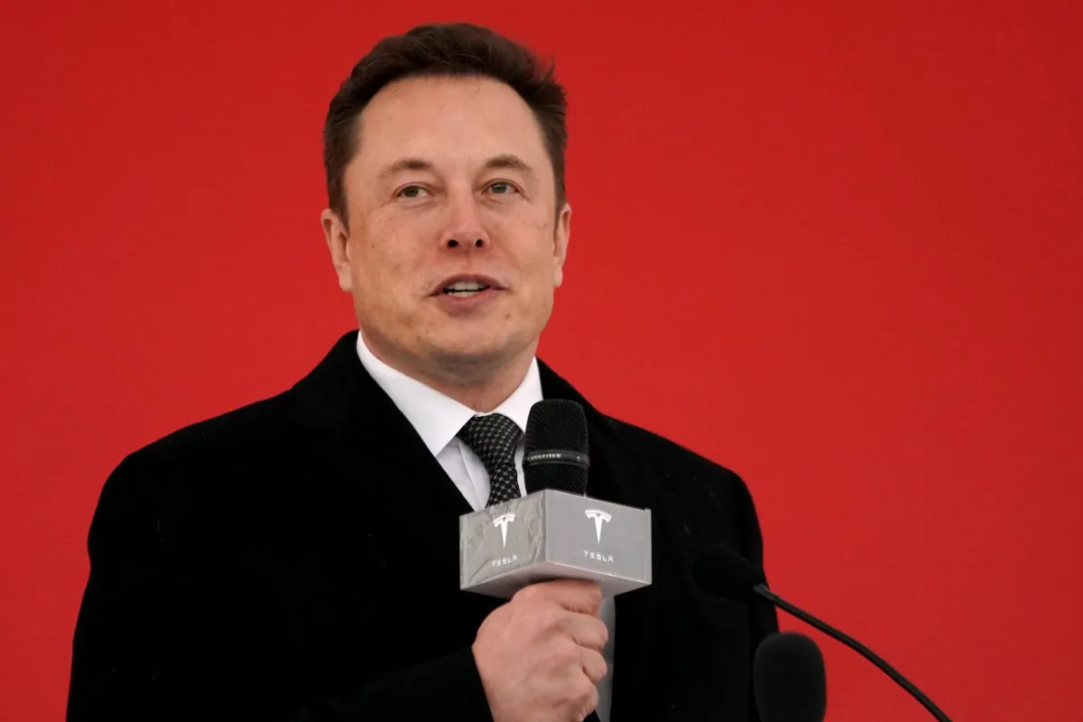 Tesla CEO Elon Musk attends the Tesla Shanghai Gigafactory groundbreaking ceremony in Shanghai on Jan. 7, 2019. (Aly Song/Reuters)