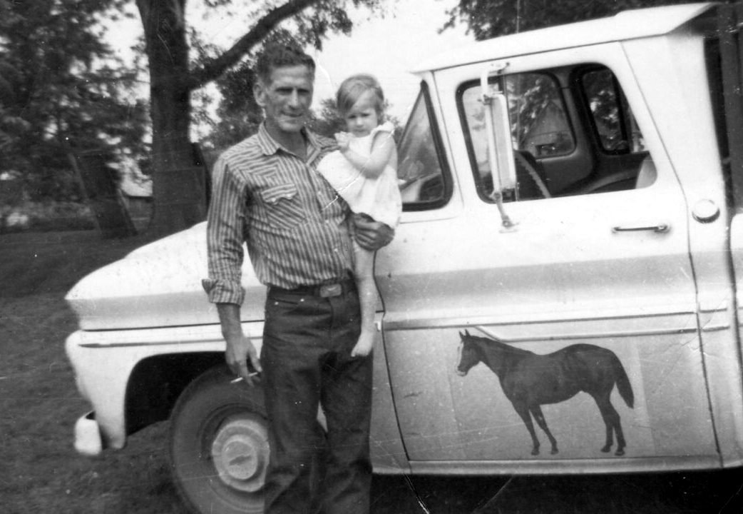 Barbara with her father in 1965.