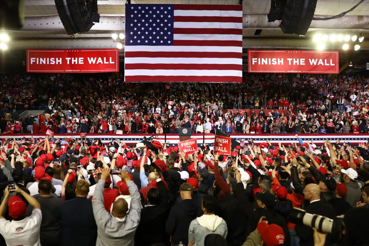President Donald Trump at a Make America Great Again rally in El Paso, Texas, on Feb. 11, 2019. (Charlotte Cuthbertson/The Epoch Times)