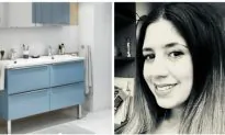 Mom Spends 3 Years Disappointed With Blue Cabinet, Then She Peels Off Protective Film