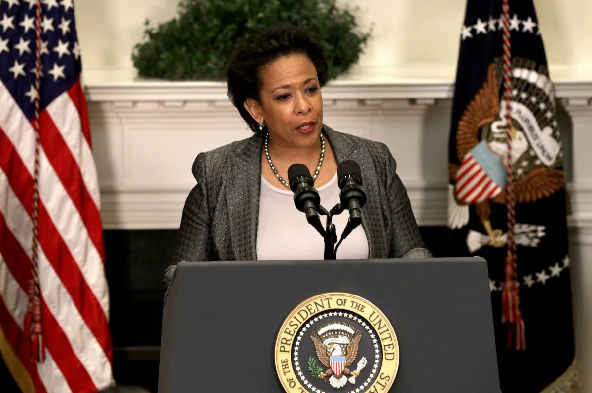 Then-Attorney General nominee Loretta Lynch speaks during a ceremony at the White House on Nov. 8, 2014. (Win McNamee/Getty Images)