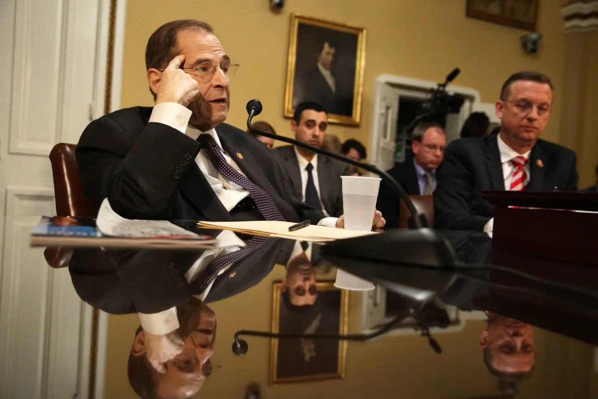 Rep. Jerrold Nadler (D-N.Y.) (L) speaks during a House Rules Committee meeting at the U.S. Capitol in Washington on Feb. 25, 2019. (Alex Wong/Getty Images)