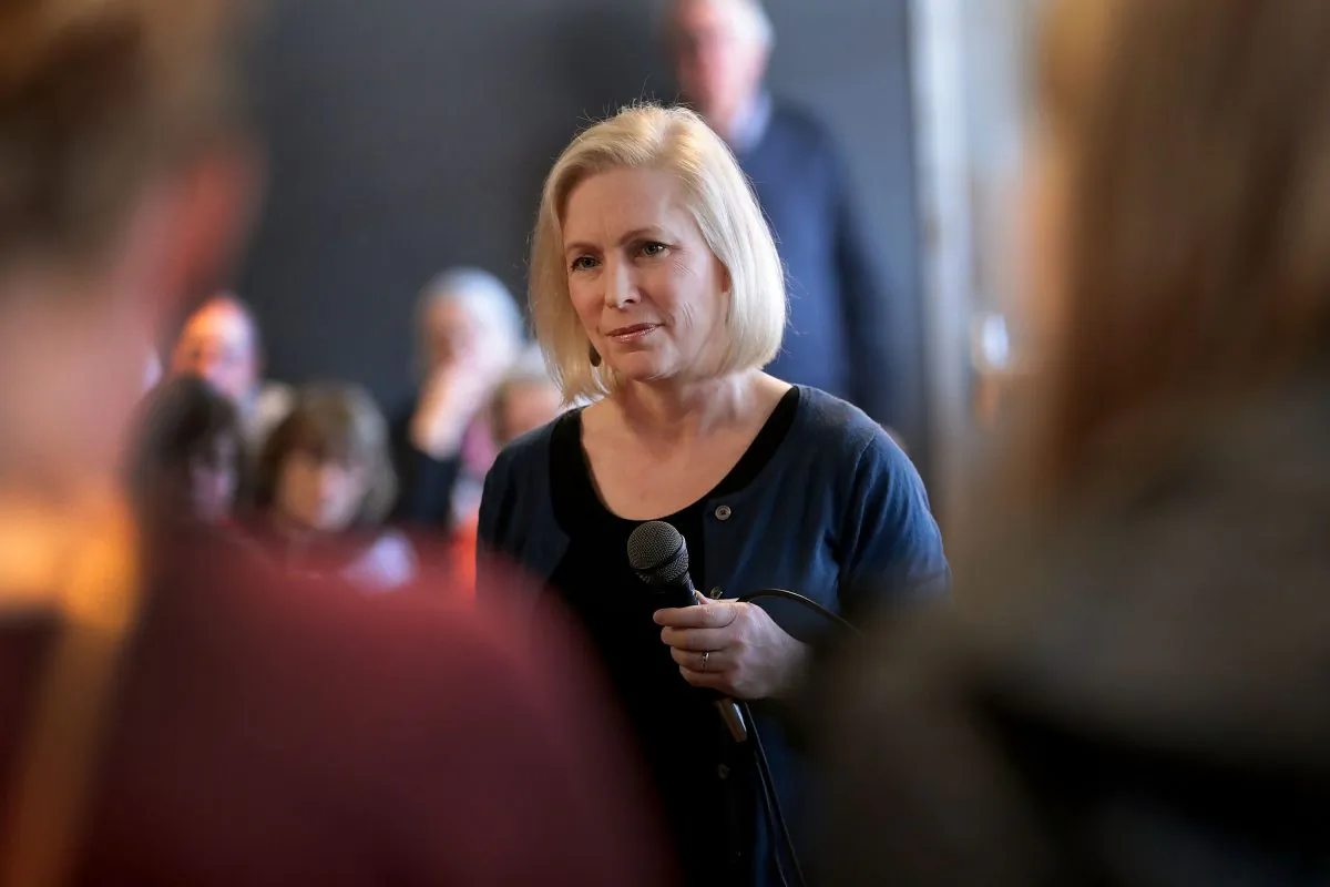 Sen. Kirsten Gillibrand (D-NY) speaks to guests during a campaign stop in Dubuque, Iowa, on March 19, 2019. (Scott Olson/Getty Images)