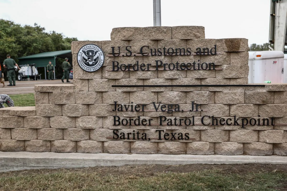 The Javier Vega Jr. Border Patrol Checkpoint in Sarita, Texas, on March 20, 2019. (Charlotte Cuthbertson/The Epoch Times)
