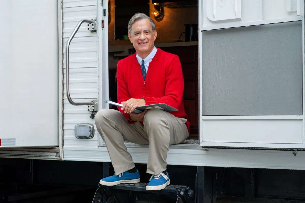Actor Tom Hanks plays the late television personality Fred Rodgers in the upcoming movie, A Beautiful Day in the Neighborhood. (Courtesy of Sony Pictures)