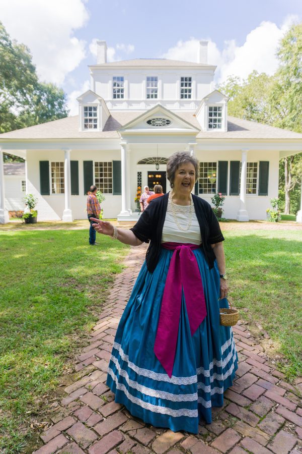 Woman in period costume at Sweet Auburn